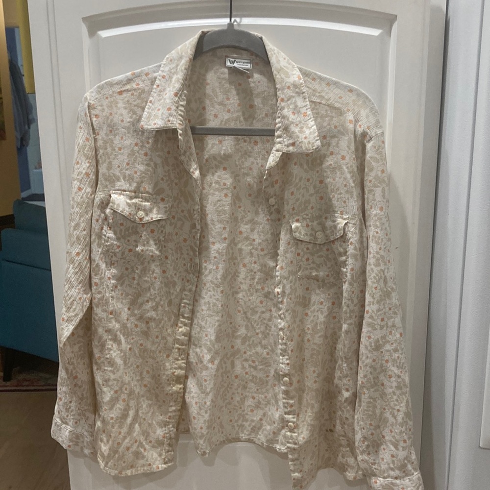 White Sierra Floral Blouse Large